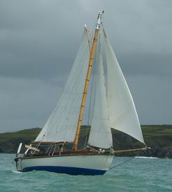 Flicka under Sail